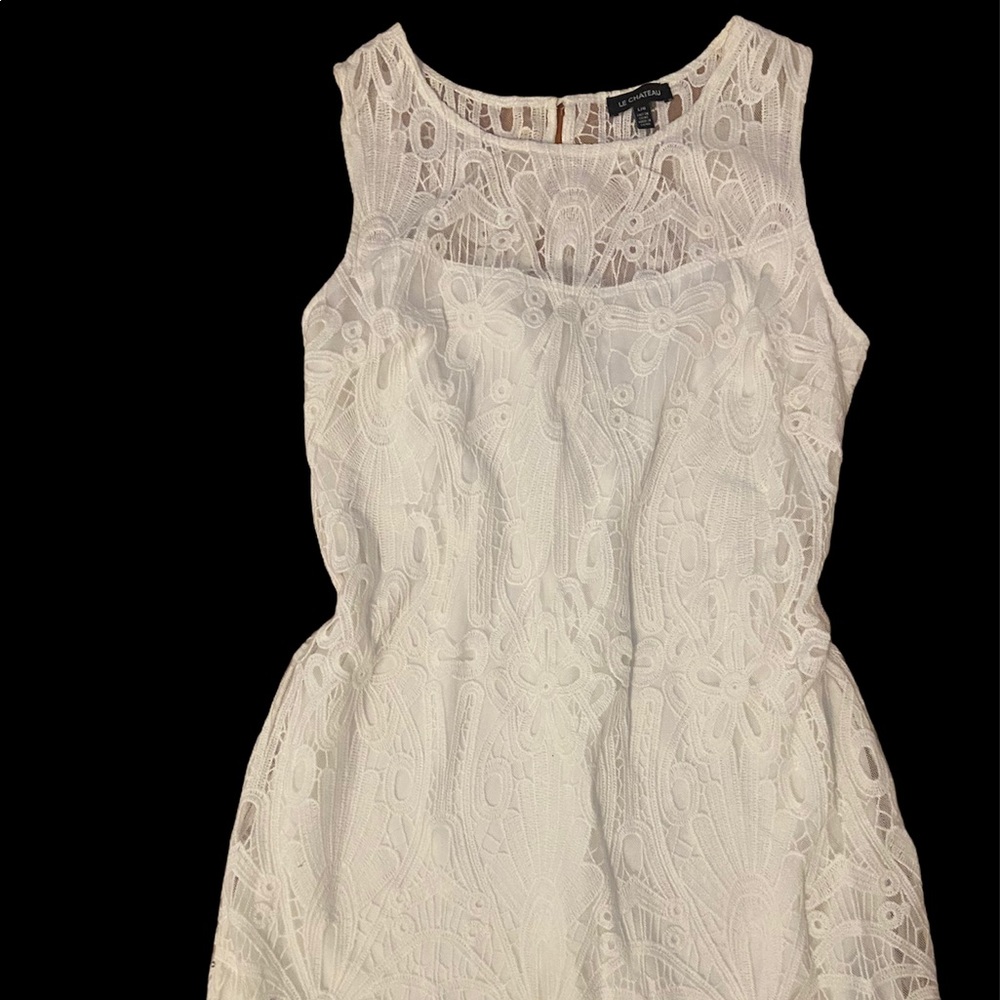 White lace and studded dress